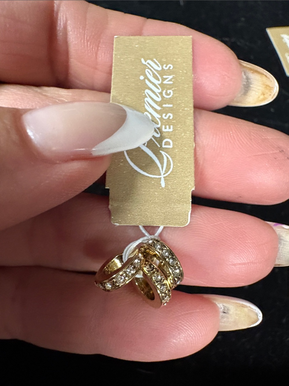 Premier Designs Gold Crystal charm Spacers